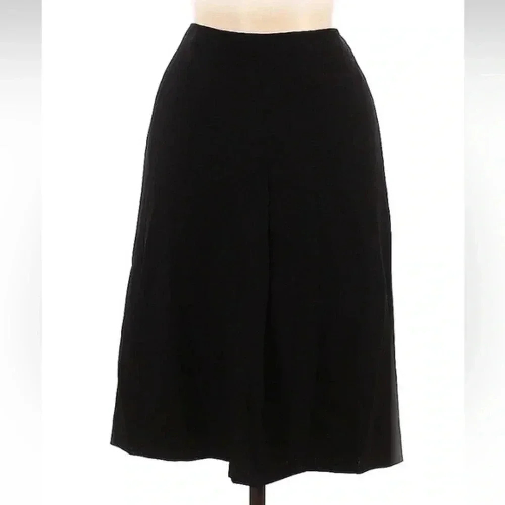 Escada Black Virgin Wool Classic A-Line Skirt Women’s US Size 8 Medium